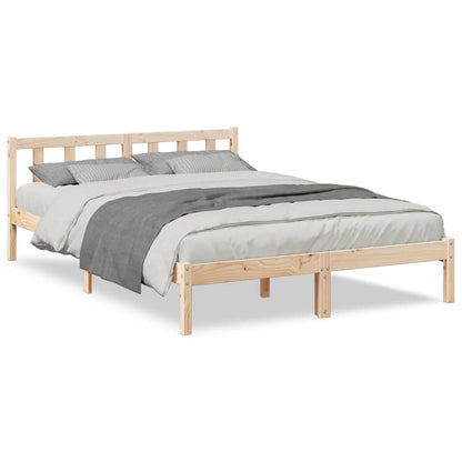Letto Extra Lungo senza Materasso 140x210 cm in Legno di Pino - homemem39