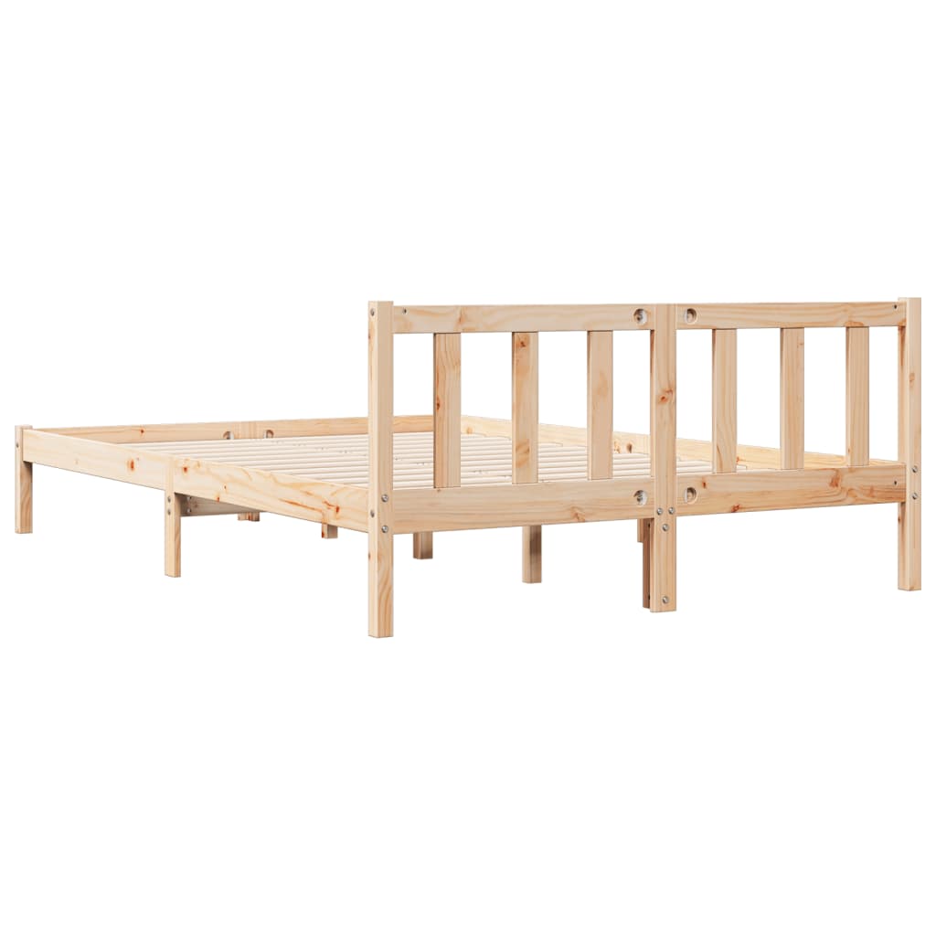 Letto Extra Lungo senza Materasso 140x210 cm in Legno di Pino - homemem39
