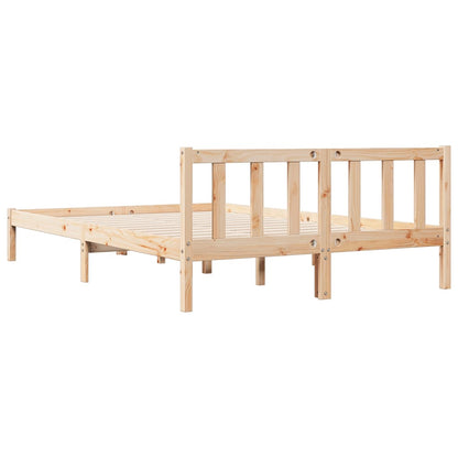 Letto Extra Lungo senza Materasso 140x210 cm in Legno di Pino - homemem39