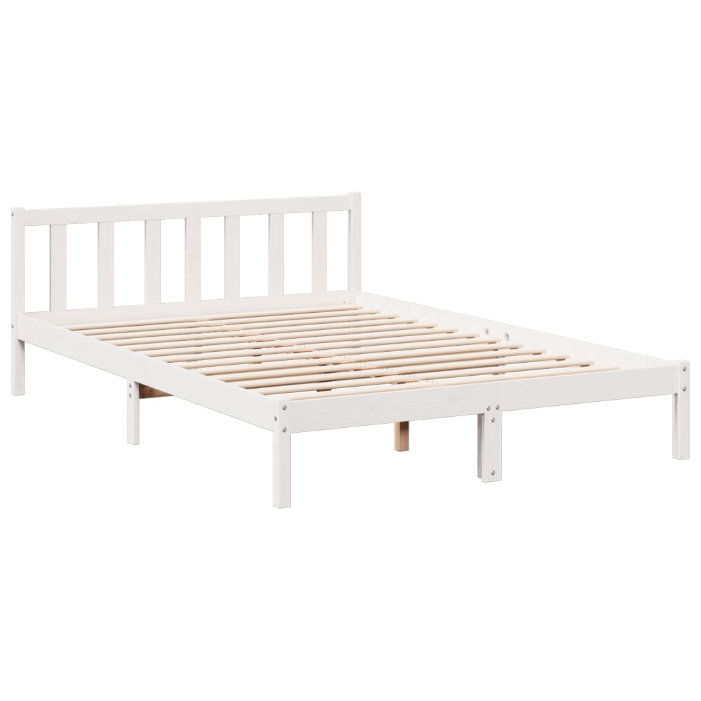 Letto Extra Lungo senza Materasso Bianco 180x200 cm in Pino | homemem39