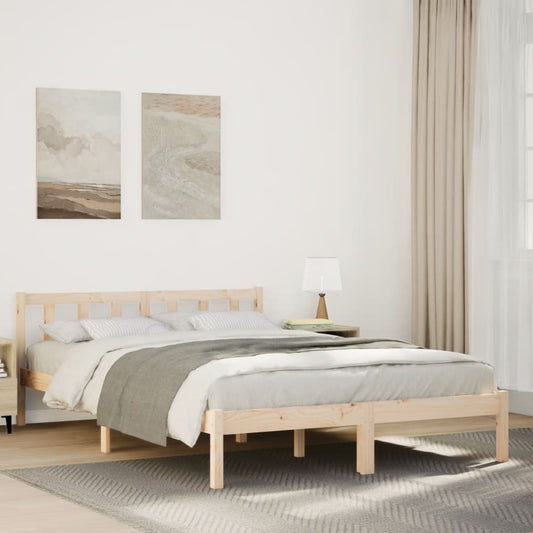 Letto Extra Lungo senza Materasso 160x210 cm in Legno di Pino - homemem39