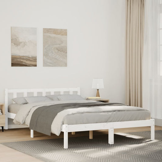 Letto Extra Lungo senza Materasso 160x210 cm in Legno di Pino - homemem39
