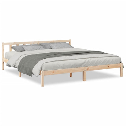 Letto Extra Lungo senza Materasso 180x210 cm in Legno di Pino - homemem39