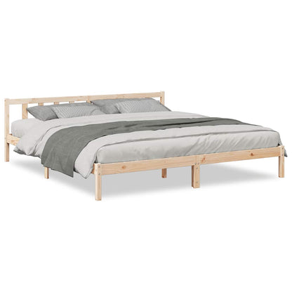Letto Extra Lungo senza Materasso 200x210 cm in Legno di Pino - homemem39