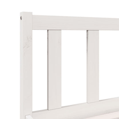 Letto Extra Lungo senza Materasso Bianco 80x220 cm in Pino | homemem39