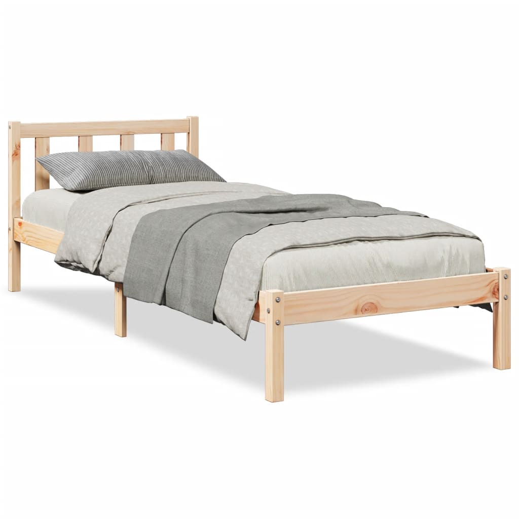 Letto Extra Lungo senza Materasso 90x220 cm in Legno di Pino - homemem39