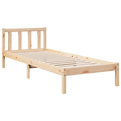 Letto Extra Lungo senza Materasso 100x220 cm in Legno di Pino - homemem39
