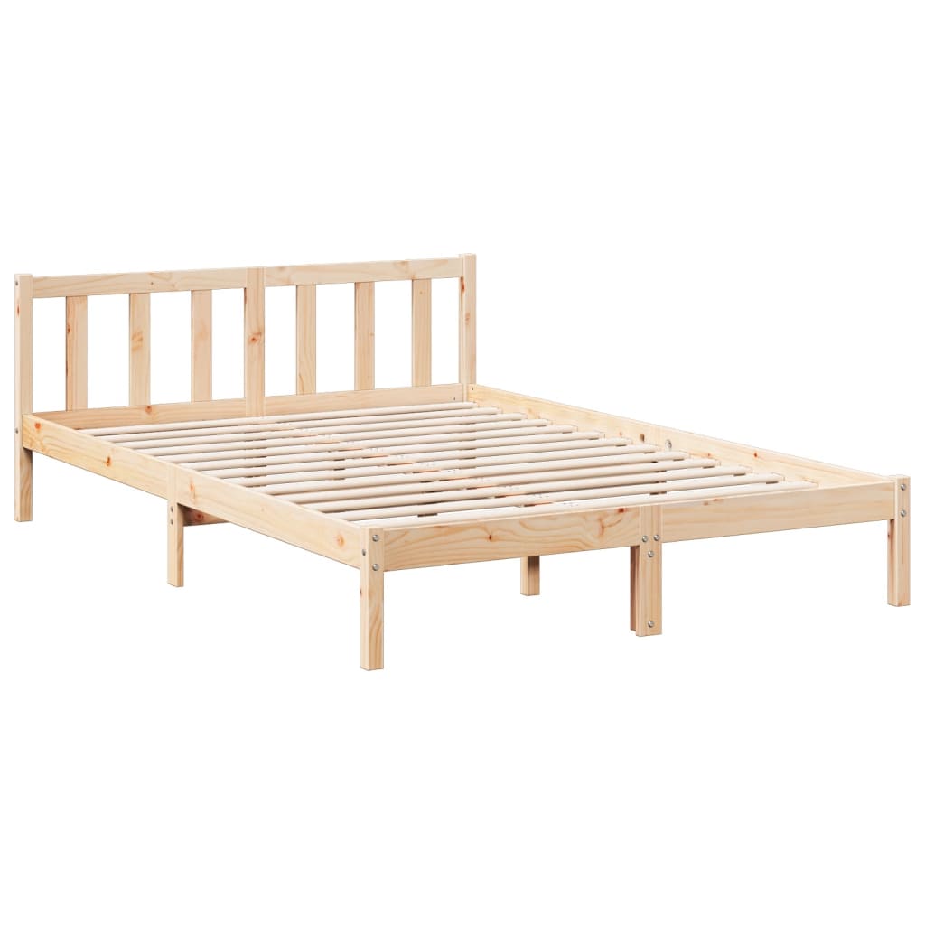 Letto Extra Lungo senza Materasso 140x220cm Legno Massello Pino - homemem39