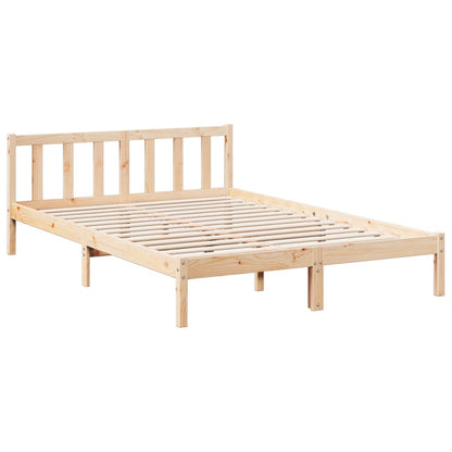 Letto Extra Lungo senza Materasso 140x220cm Legno Massello Pino - homemem39