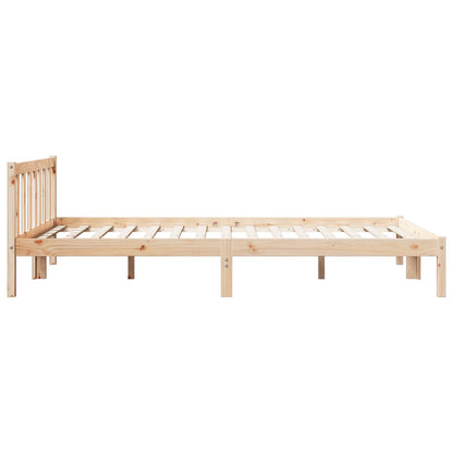 Letto Extra Lungo senza Materasso 140x220cm Legno Massello Pino - homemem39