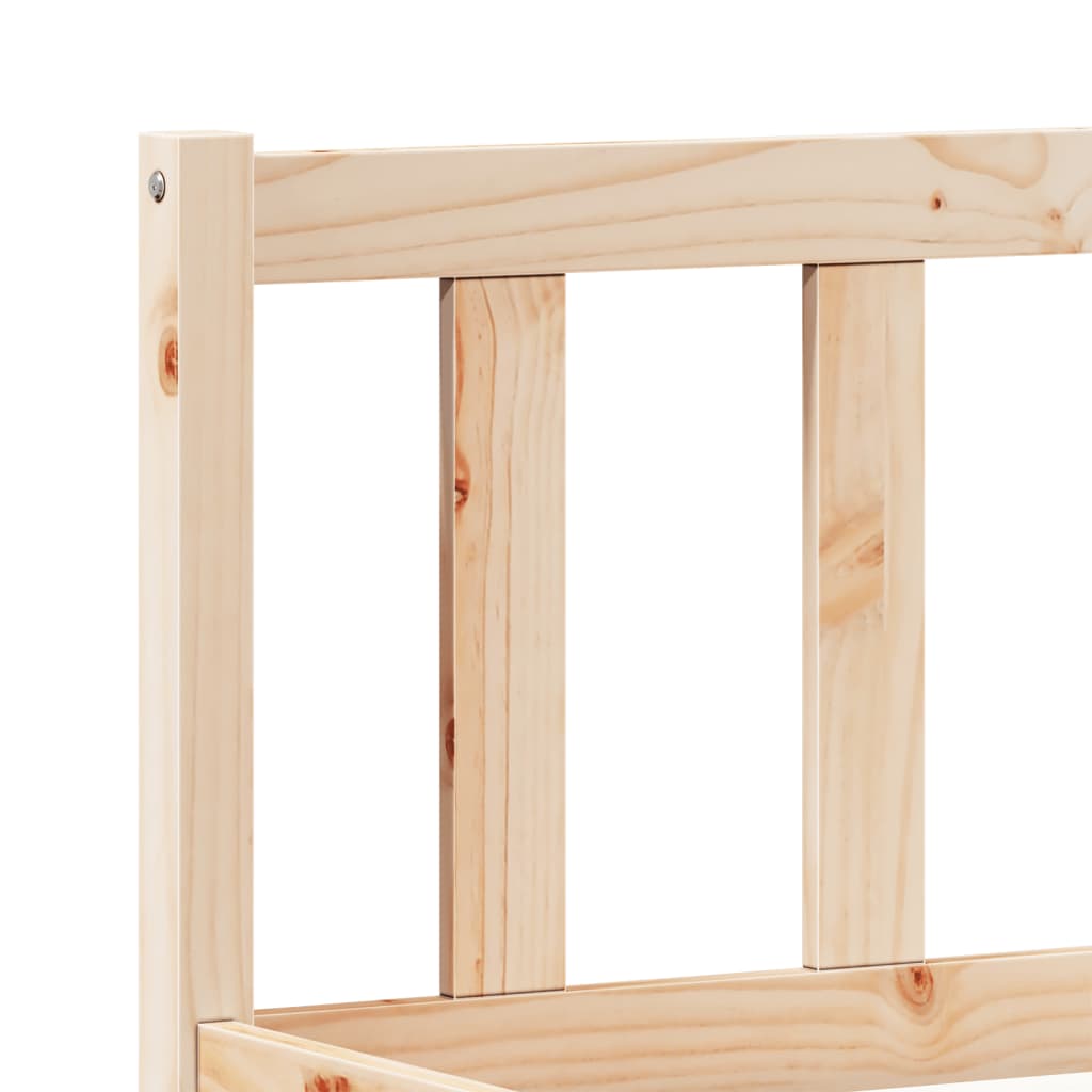 Letto Extra Lungo senza Materasso 160x220 cm in Legno di Pino - homemem39
