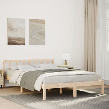 Letto Extra Lungo senza Materasso 160x220 cm in Legno di Pino - homemem39