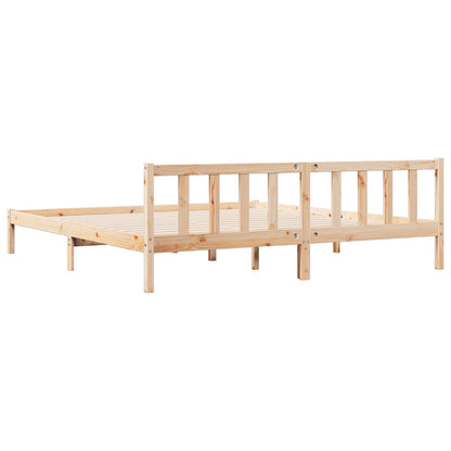 Letto Extra Lungo senza Materasso 180x220 cm in Legno di Pino - homemem39