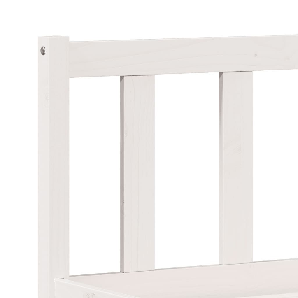 Letto Extra Lungo senza Materasso Bianco 180x220 cm in Pino