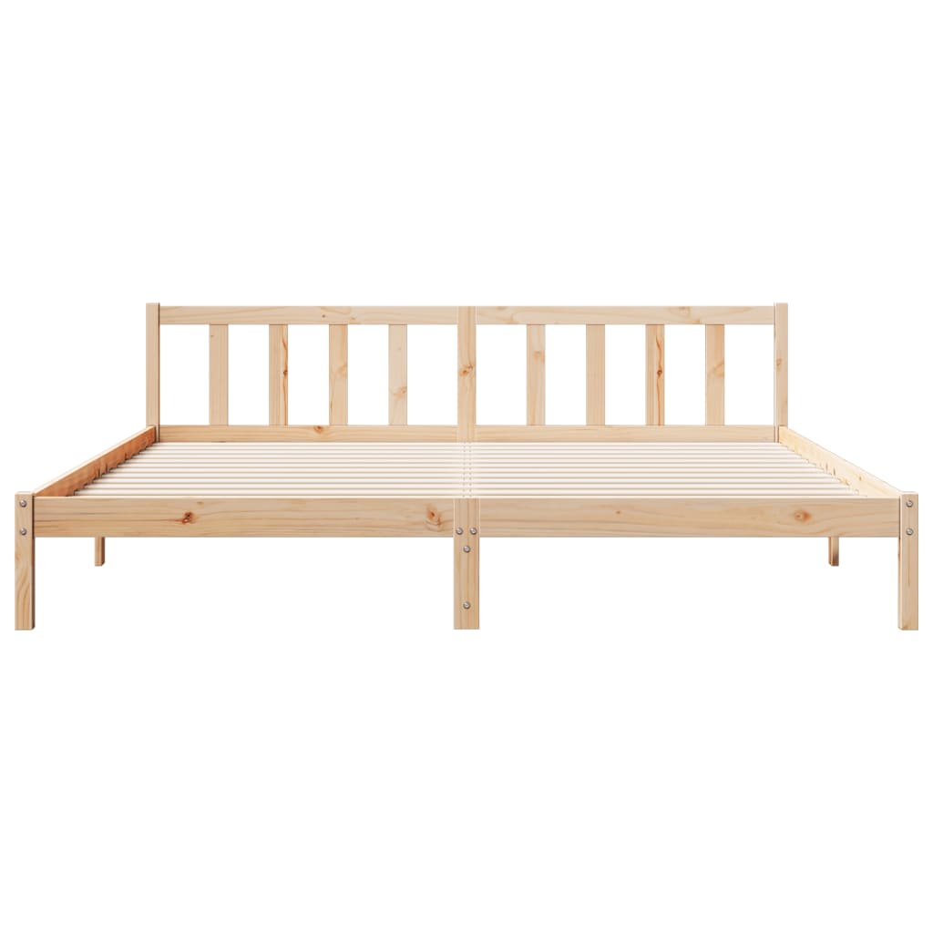 Letto Extra Lungo senza Materasso 200x220 cm in Legno di Pino
