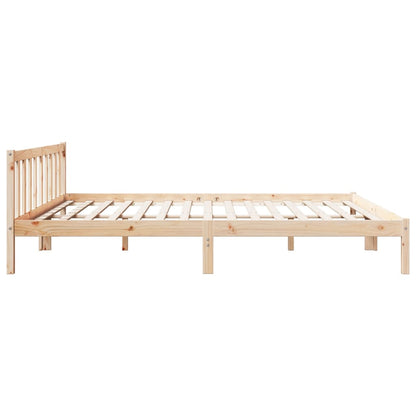 Letto Extra Lungo senza Materasso 200x220 cm in Legno di Pino