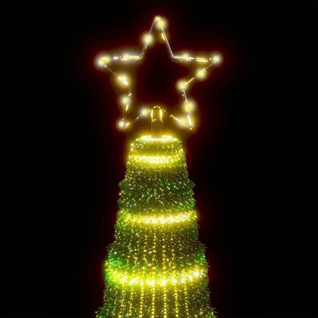 Albero di Natale a LED 475 LED Bianco Caldo 247 cm