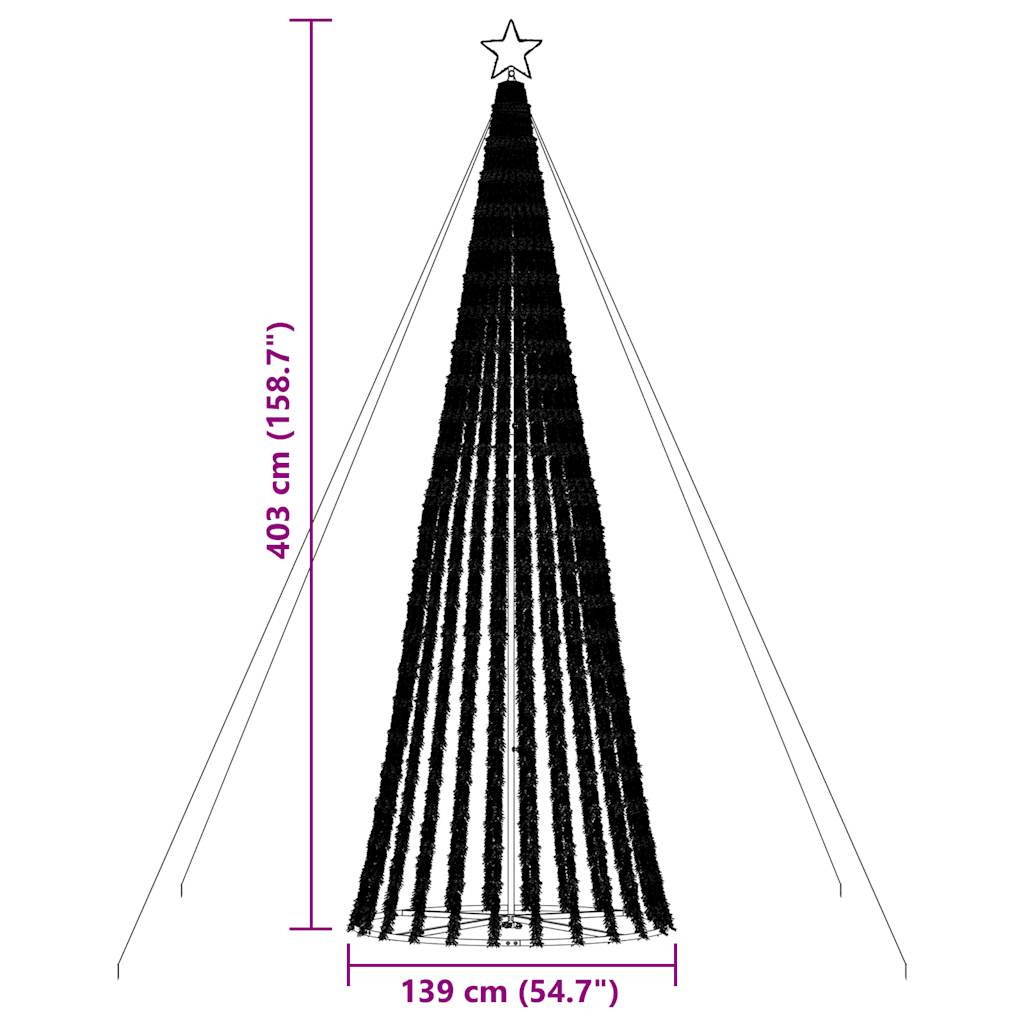 Albero di Natale a LED 1028 LED Bianco Freddo 403 cm | homemem39