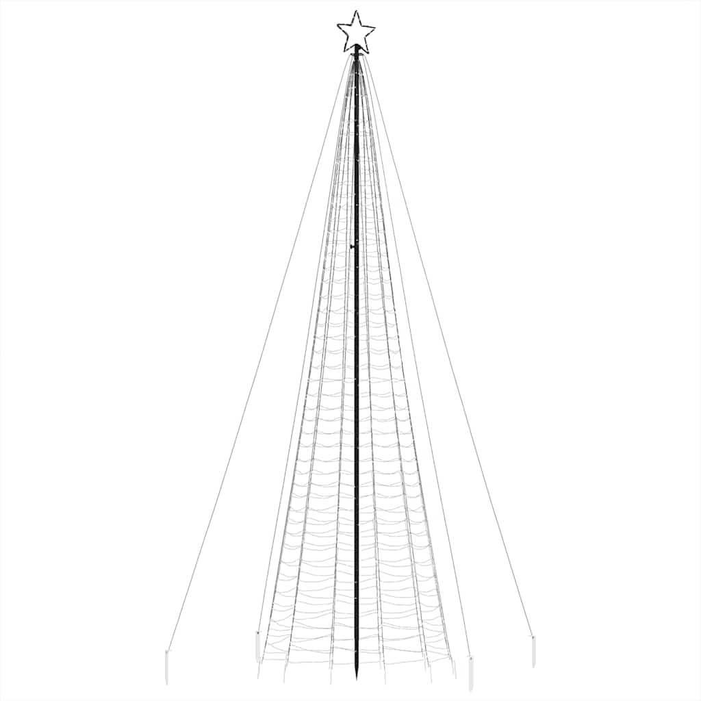 Albero di Natale a LED con Punte 1534 LED Bianco Caldo 500 cm