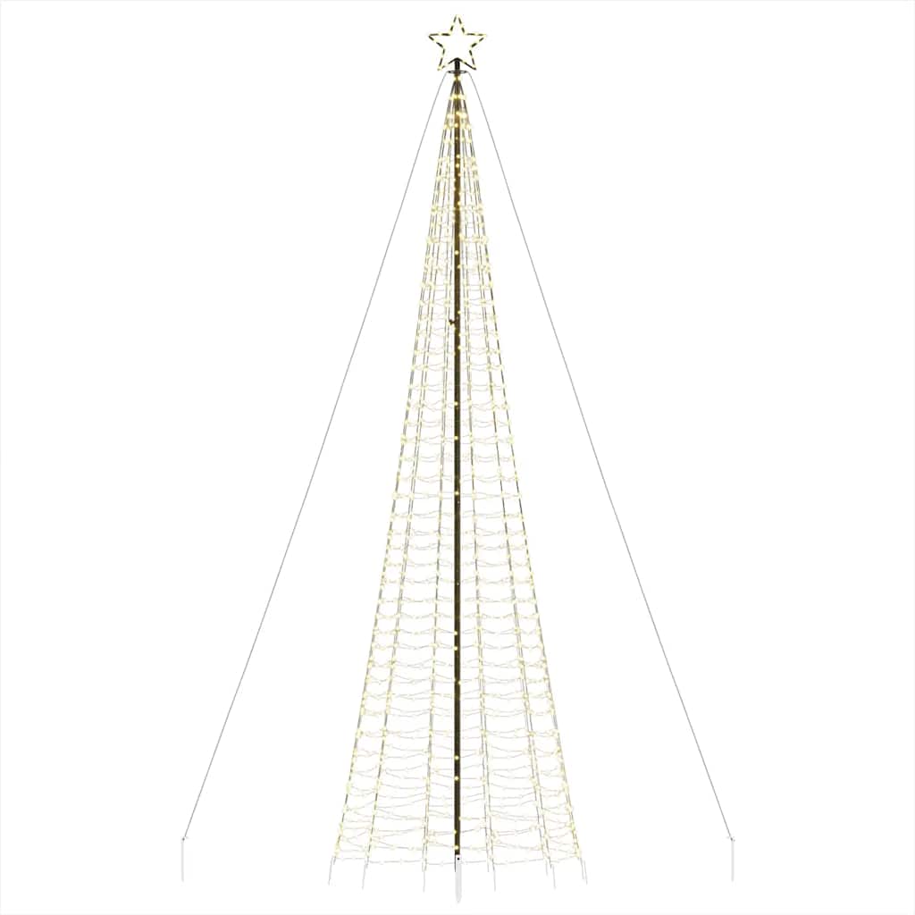 Albero di Natale a LED con Punte 1534 LED Bianco Caldo 500 cm