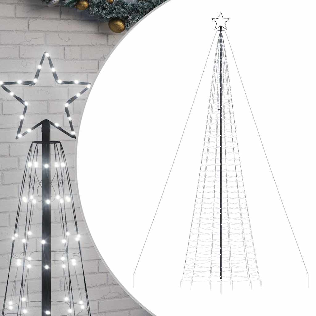 Albero di Natale a LED con Punte 1534 LED Bianco Freddo 500 cm
