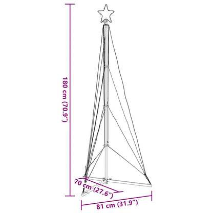 Albero di Natale a LED 363 LED Bianco Freddo 182 cm - homemem39