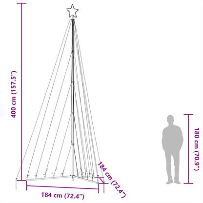 Albero di Natale a LED 570 LED Bianco Freddo 399 cm