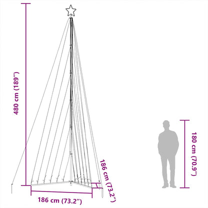 Albero di Natale a LED 789 LED Bianco Caldo 476 cm
