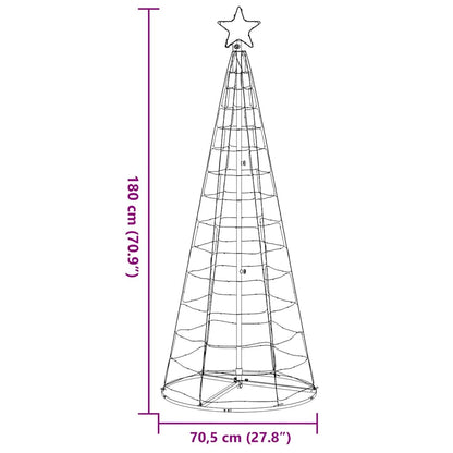 Albero di Natale a LED 200 LED Bianco Caldo 180 cm