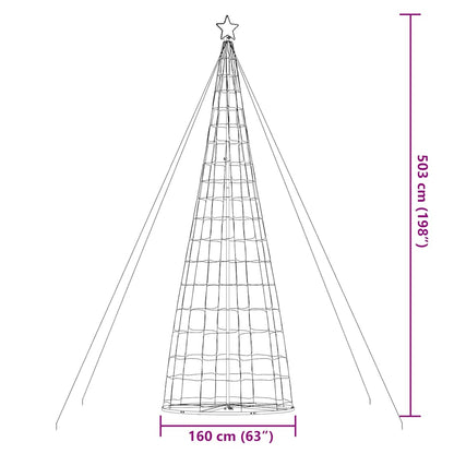 Albero di Natale a LED 1534 LED Bianco Caldo 500 cm