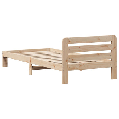 Letto senza Materasso 90x200 cm in Legno Massello di Pino - homemem39
