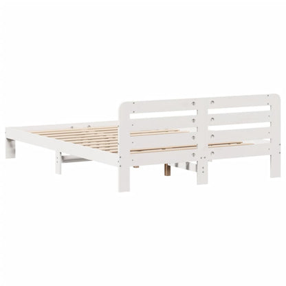 Letto senza Materasso Bianco 140x200 cm Legno Massello di Pino - homemem39