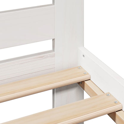 Letto senza Materasso Bianco 140x200 cm Legno Massello di Pino | homemem39