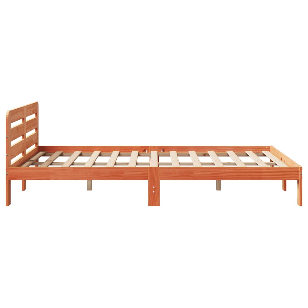 Giroletto senza Materasso Marrone Cera 140x200cm Massello Pino | homemem39