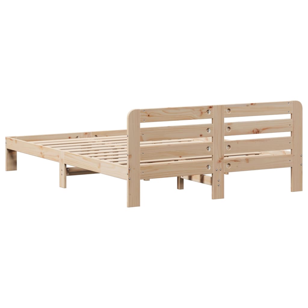 Letto senza Materasso 150x200 cm in Legno Massello di Pino | homemem39