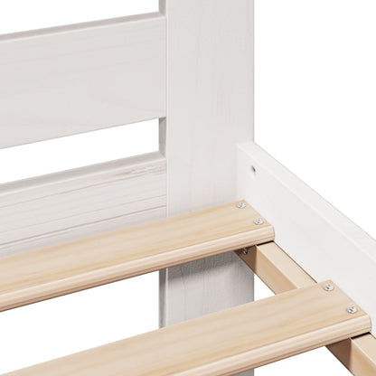 Letto senza Materasso Bianco 150x200 cm Legno Massello di Pino | homemem39