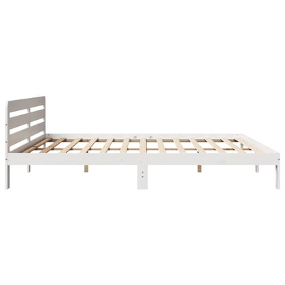 Letto senza Materasso Bianco 180x200 cm Legno Massello di Pino | homemem39