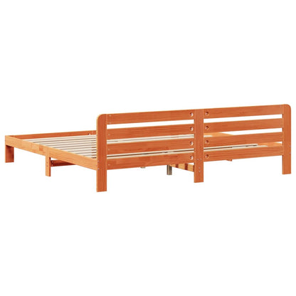Letto senza Materasso Marrone Cera 180x200 cm in Legno di Pino | homemem39