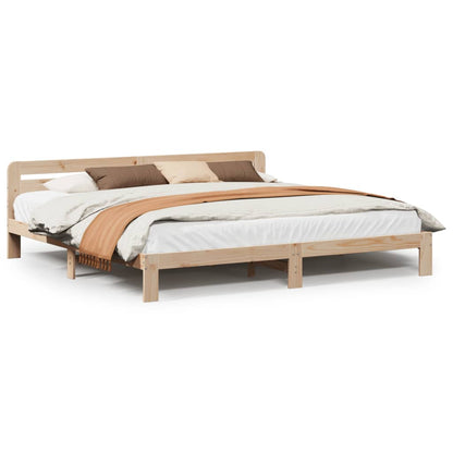 Letto senza Materasso 200x200 cm in Legno Massello di Pino | homemem39