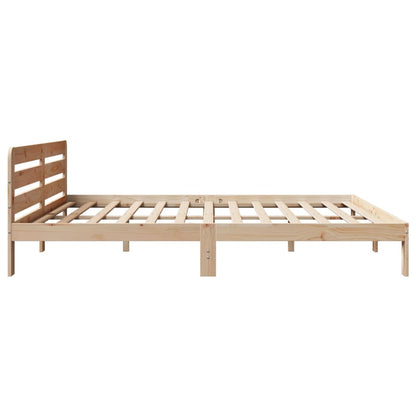 Letto senza Materasso 200x200 cm in Legno Massello di Pino | homemem39