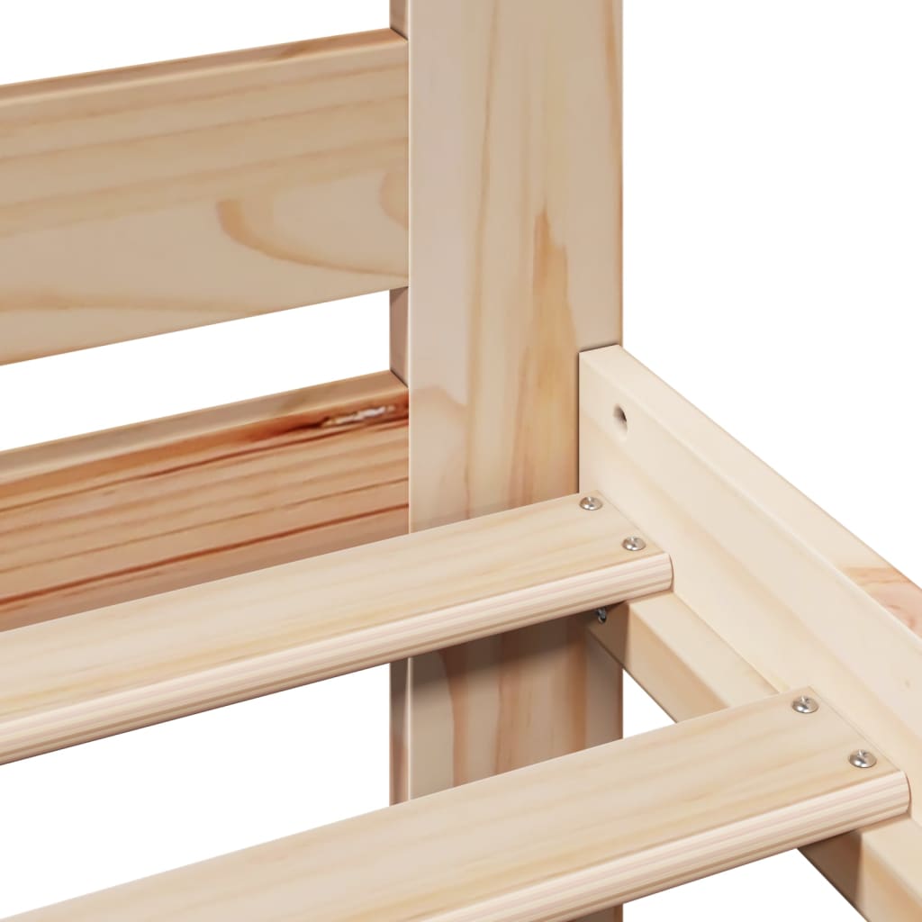 Letto senza Materasso 200x200 cm in Legno Massello di Pino | homemem39