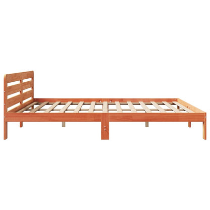 Letto senza Materasso Marrone Cera 200x200 cm in Legno di Pino - homemem39