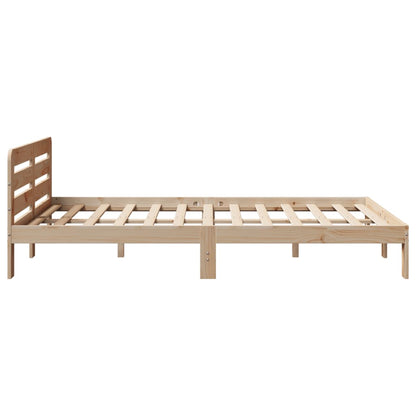 Letto senza Materasso 135x190 cm in Legno Massello di Pino - homemem39