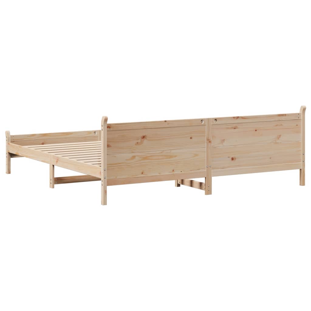 Letto senza Materasso 180x200 cm in Legno Massello di Pino | homemem39