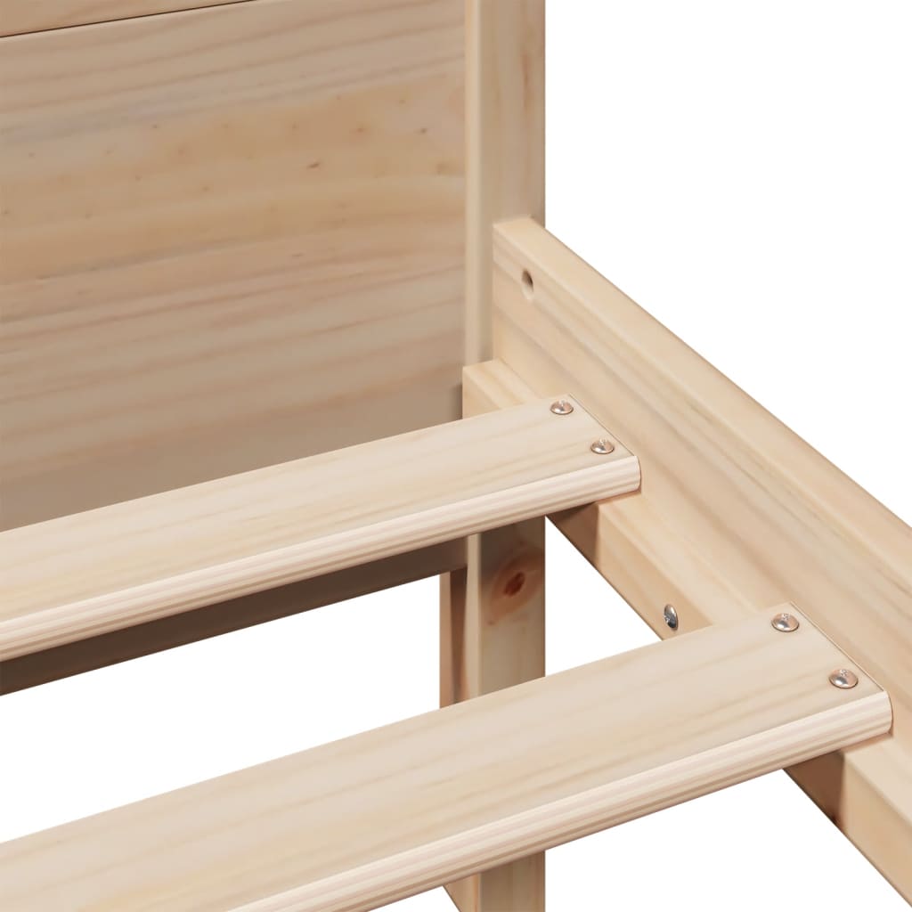 Letto senza Materasso 180x200 cm in Legno Massello di Pino | homemem39
