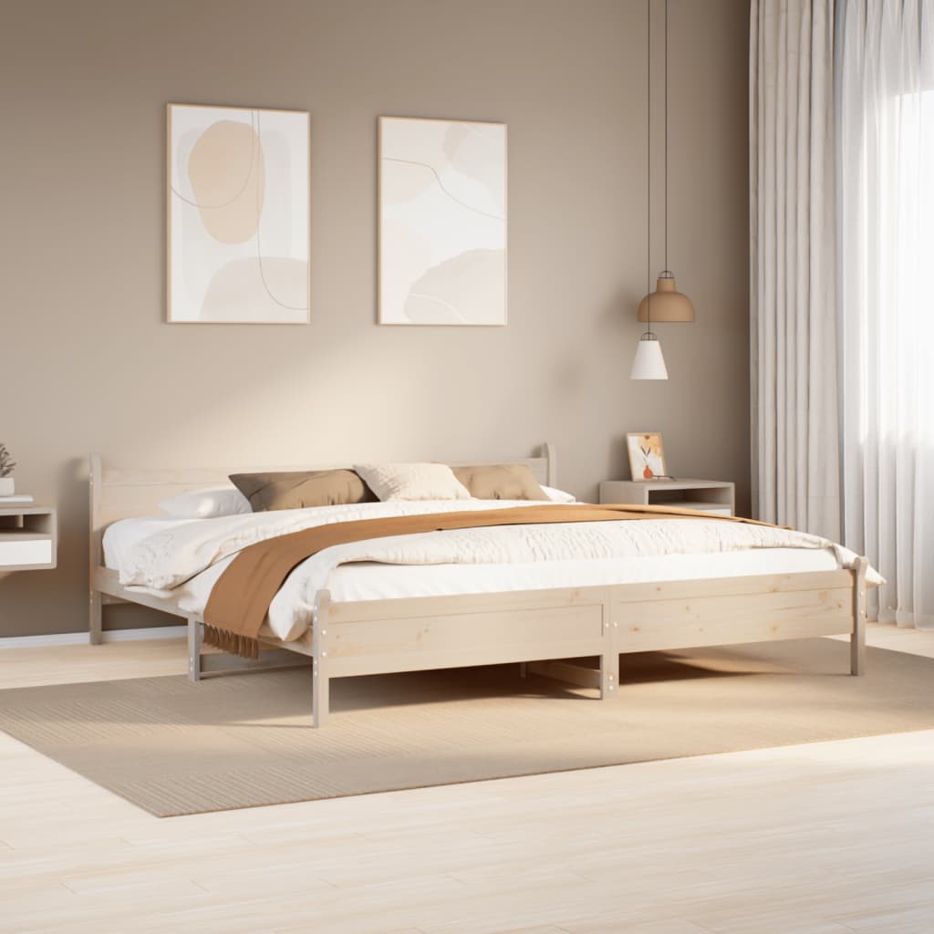 Letto senza Materasso 180x200 cm in Legno Massello di Pino | homemem39