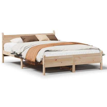 Letto senza Materasso 160x200 cm in Legno Massello di Pino - homemem39