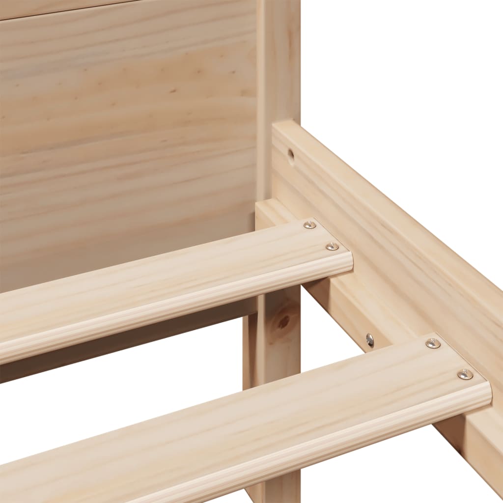 Letto senza Materasso 120x200 cm in Legno Massello di Pino | homemem39