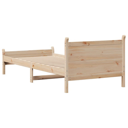 Letto senza Materasso 90x200 cm in Legno Massello di Pino