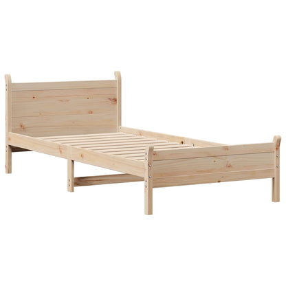 Letto senza Materasso 75x190 cm in Legno Massello Pino